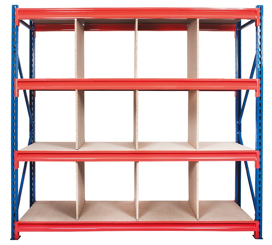 Longspan Racking Divider System 4 Levels Compartment Storage