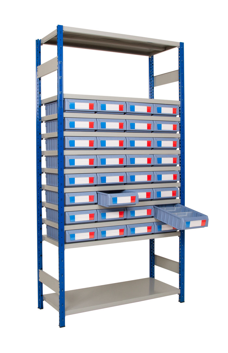 Compact Storage Tray Racks Shelf Trays on Racks. Starter or Extension Bay Kit C c/w 32 Trays for ...
