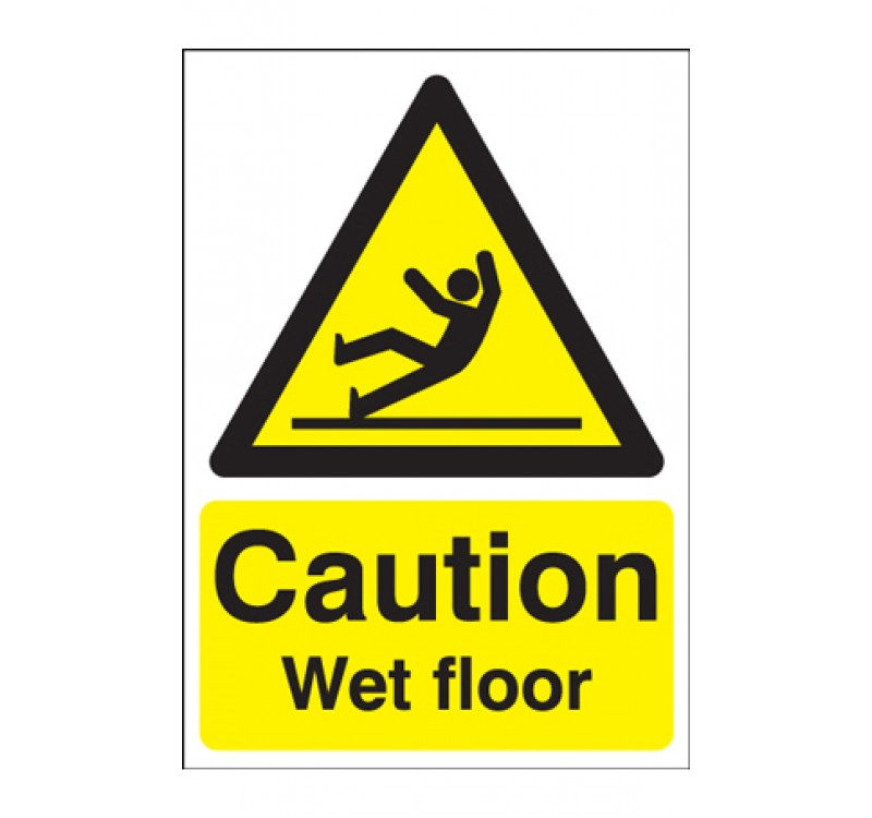 A4 Caution Wet Floor Sign Signage