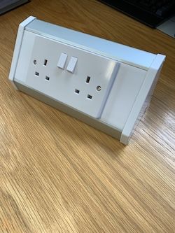 Trunking with 2 x Twin 13 amp Sockets  not wired  JAS