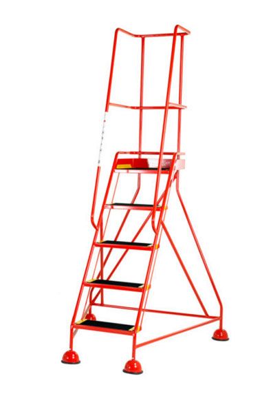 Stepmobile Plus with Spring Lock Castors - Red