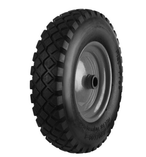 Black Pneumatic Tyre  Black Metal Ctr Wheel - 300mm