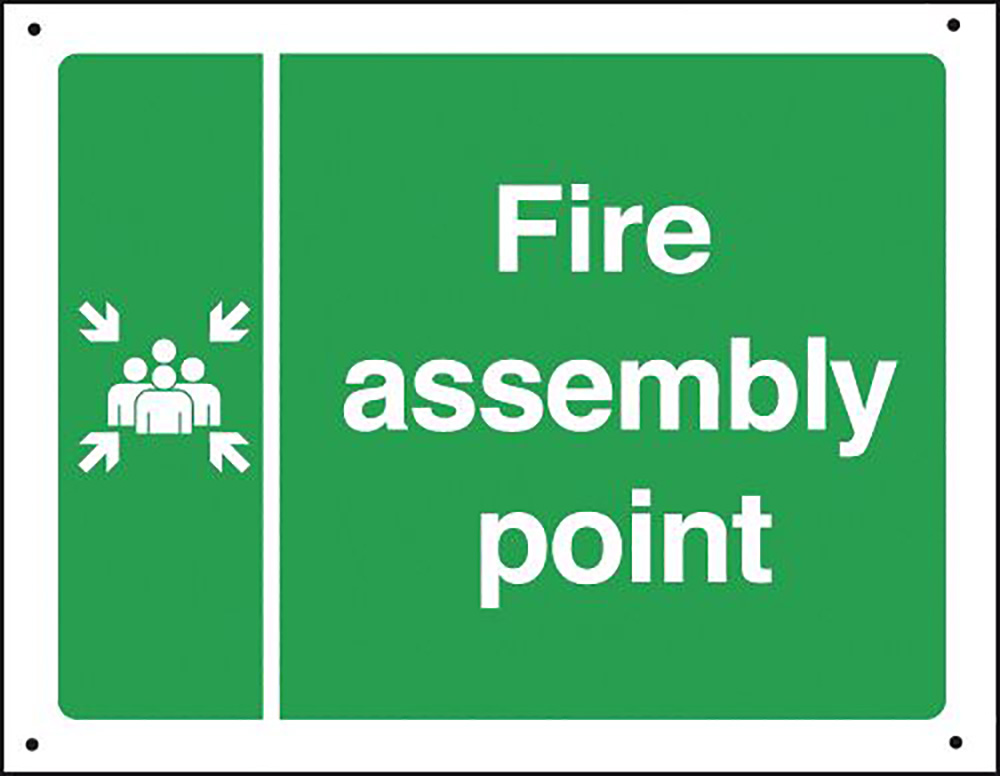 Fire assembly point  300x450mm 0.9mm Aluminium Safety Sign  