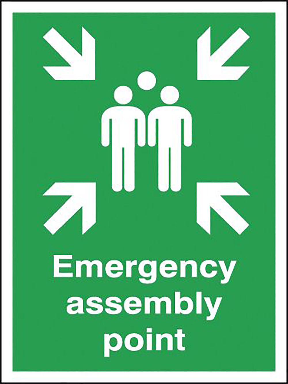 Emergency Assembly Point 600x450mm Aluminium Safety Sign