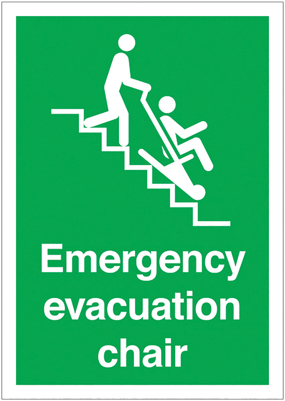 Emergency Evacuation Chair Sign 297 x 210mm
