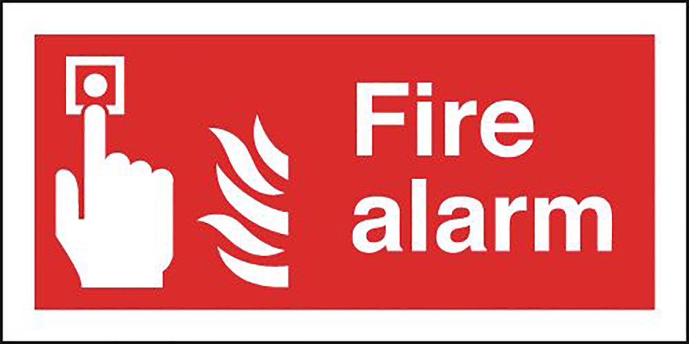 Fire Alarm Sign 100x200mm