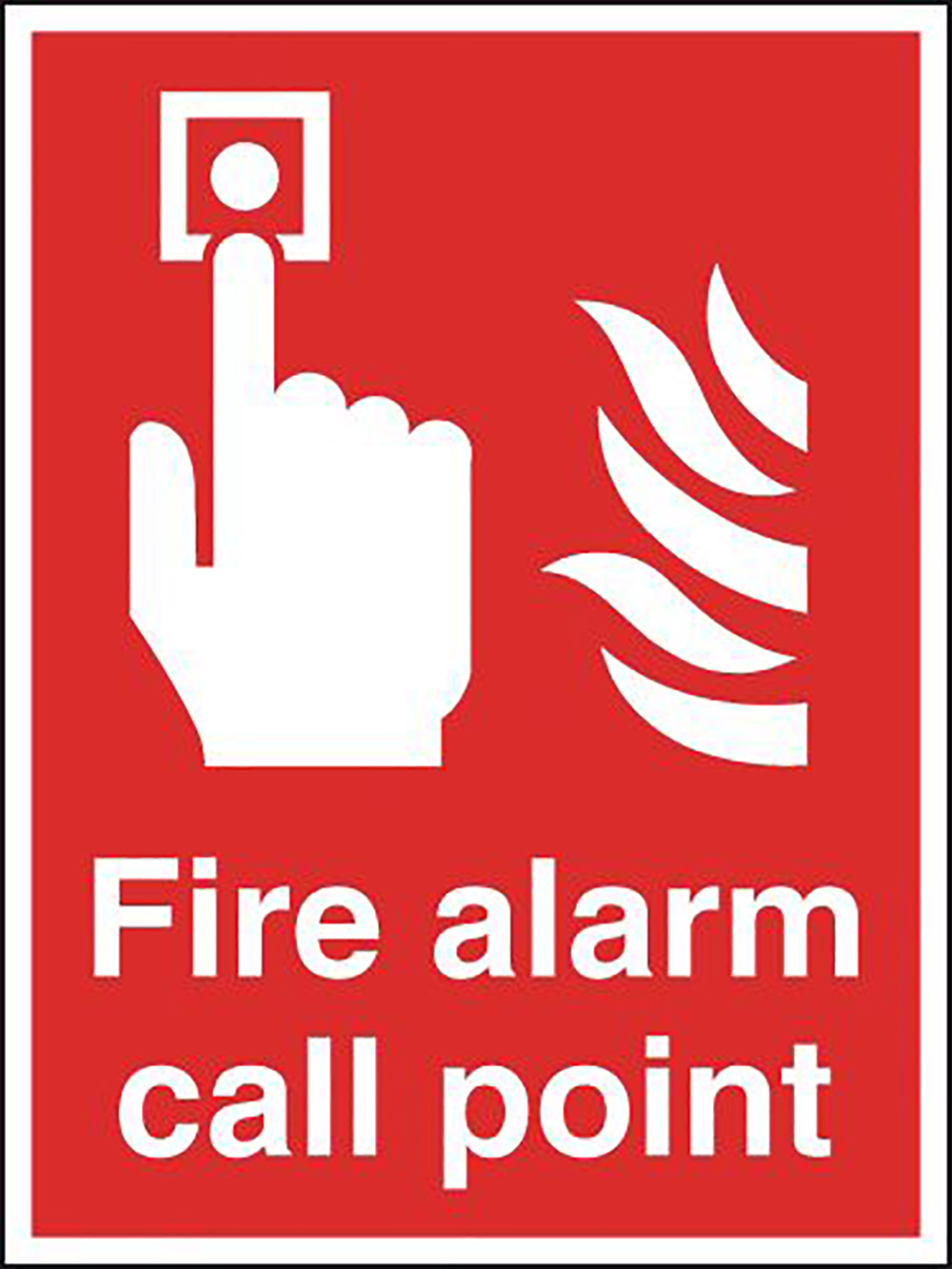 Fire Alarm Call Point  300x250mm 1.2mm Rigid Plastic Safety Sign  