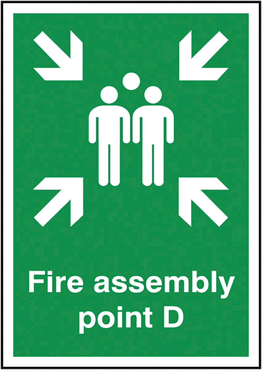 Fire Assembly Point D  420x297mm 1.2mm Rigid Plastic Safety Sign  