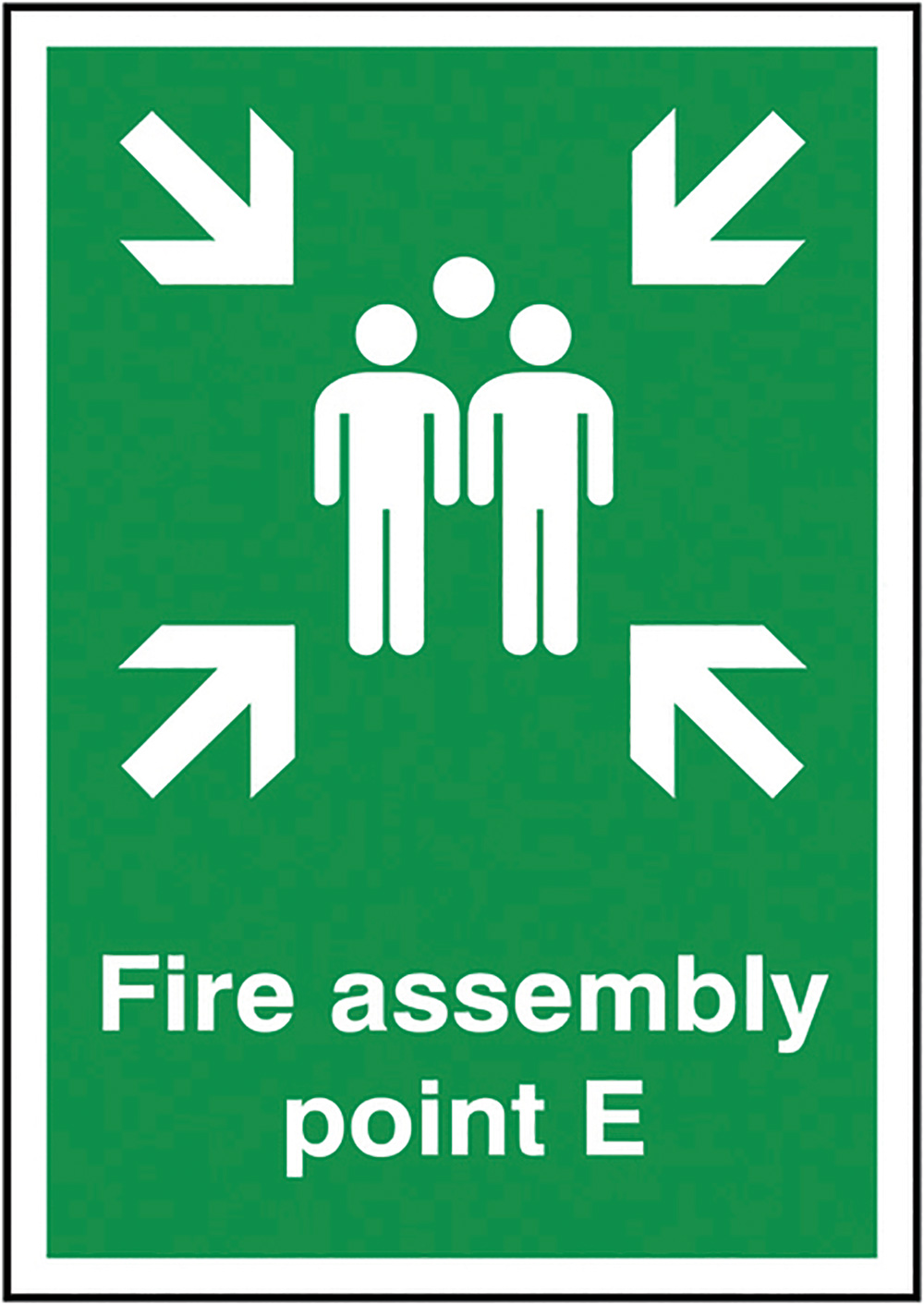 Fire Assembly Point E  594x420mm 1.2mm Rigid Plastic Safety Sign  