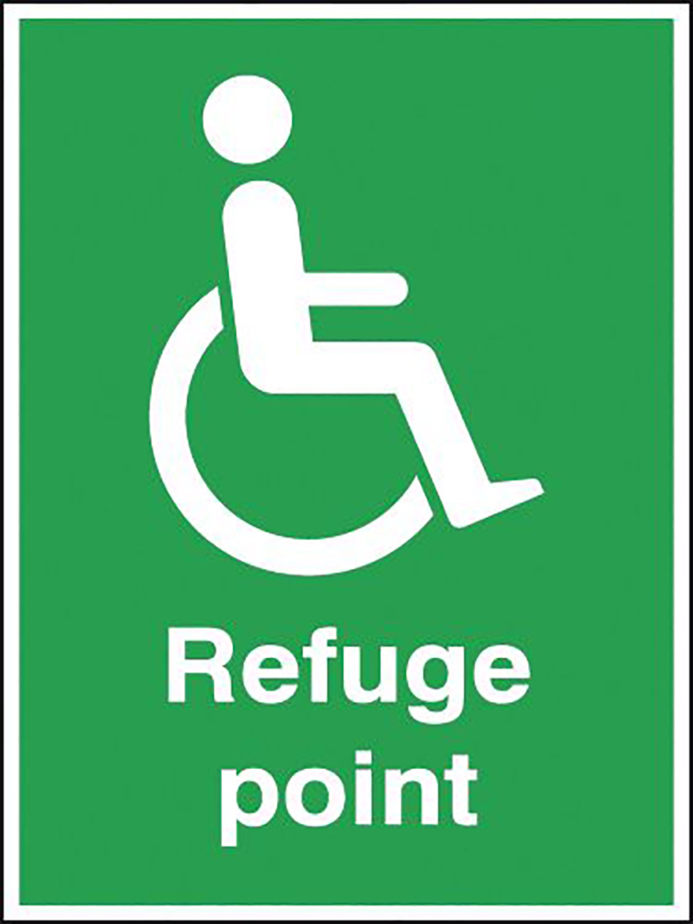 Refuge point  400x300mm 3mm Aluminium Safety Sign  