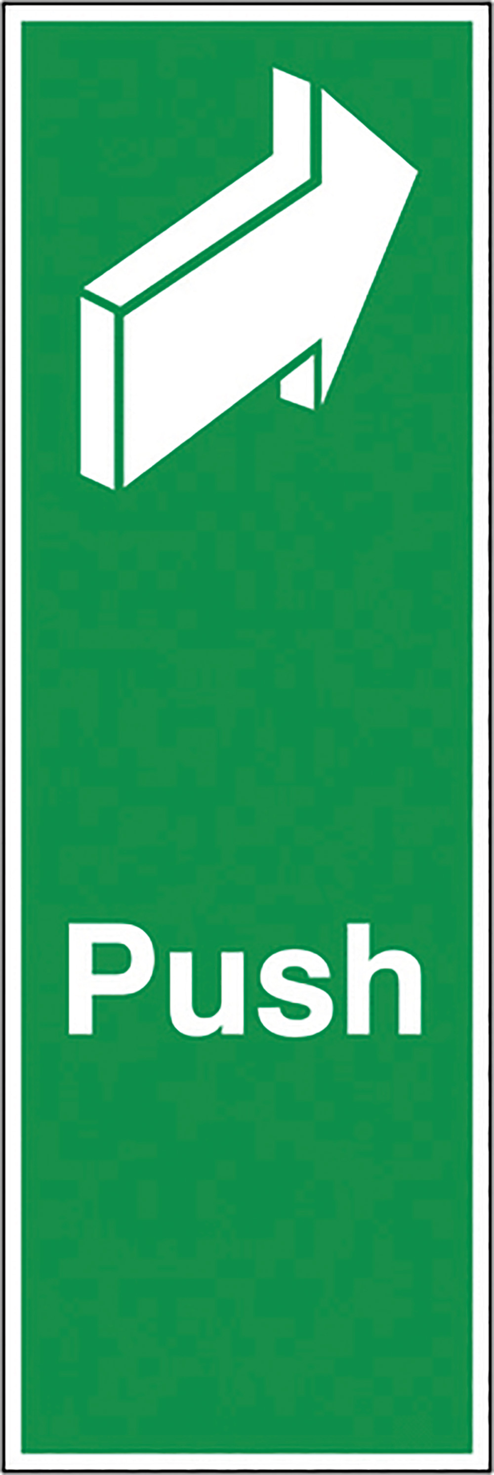 Push  150x50mm 1.2mm Rigid Plastic Safety Sign  