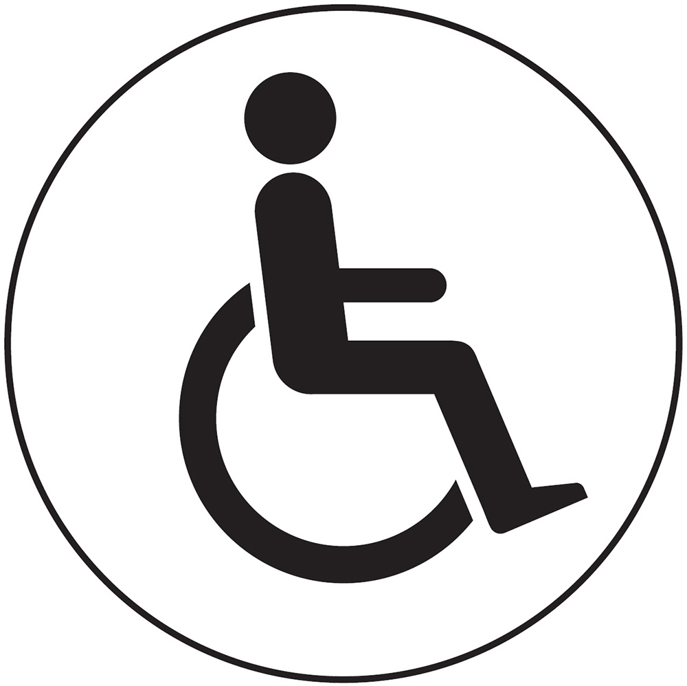 Disabled symbol 100mm Acrylic Safety Sign