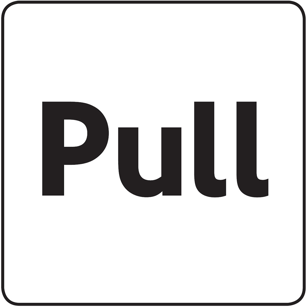 Pull 100x100mm Acrylic Safety Sign