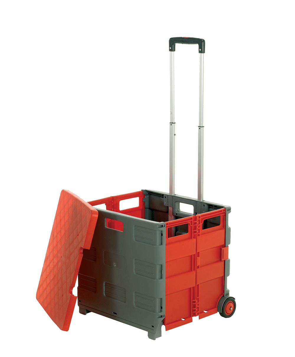 Folding Box Truck With Lid - Grey/Red