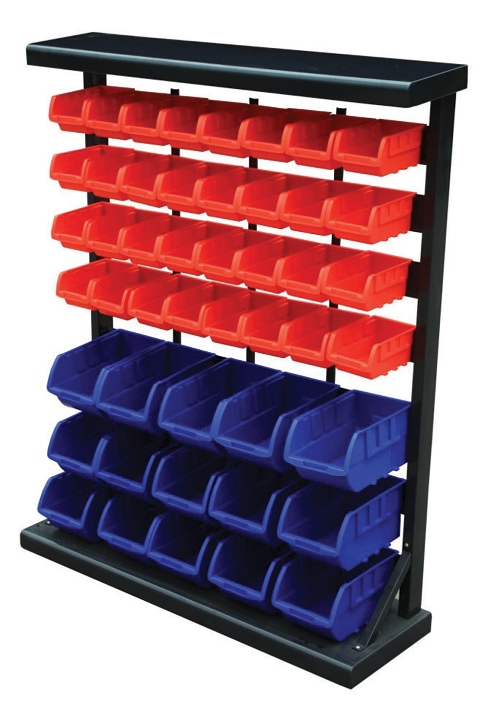 Bin Rack complete with 47 Bins