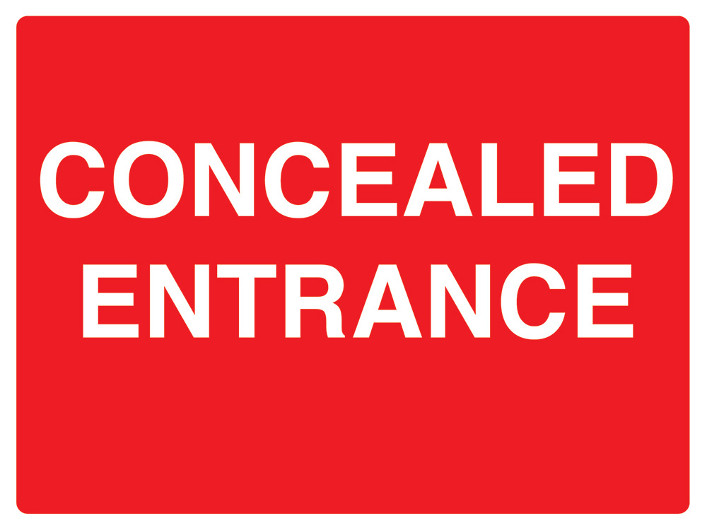 450 x 600mm Concealed Entrance stanchion sign