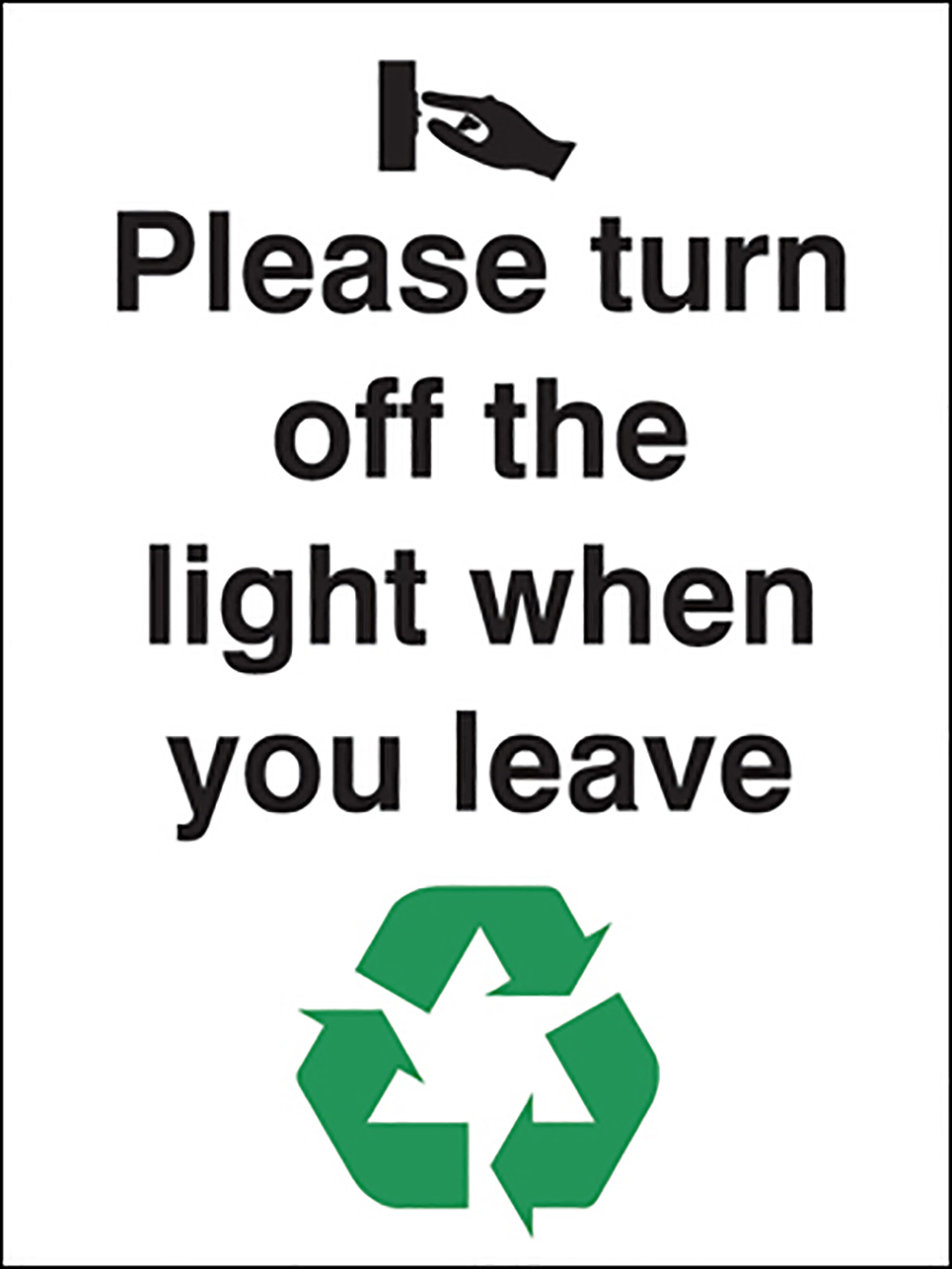 Please turn off the lights when you leave 100x75mm Sign