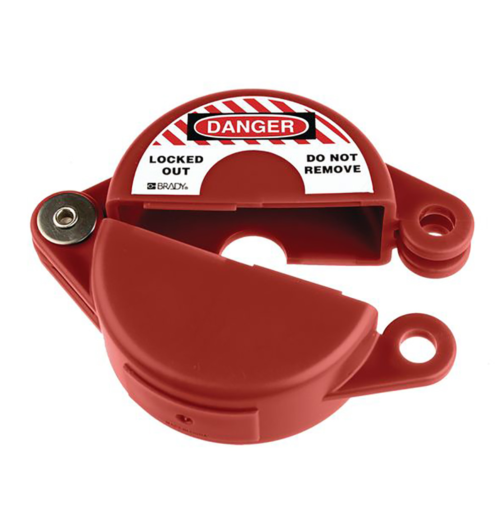 Gate Valve Lockout - 25 to 63.5mm - Red Lockout/Tagout