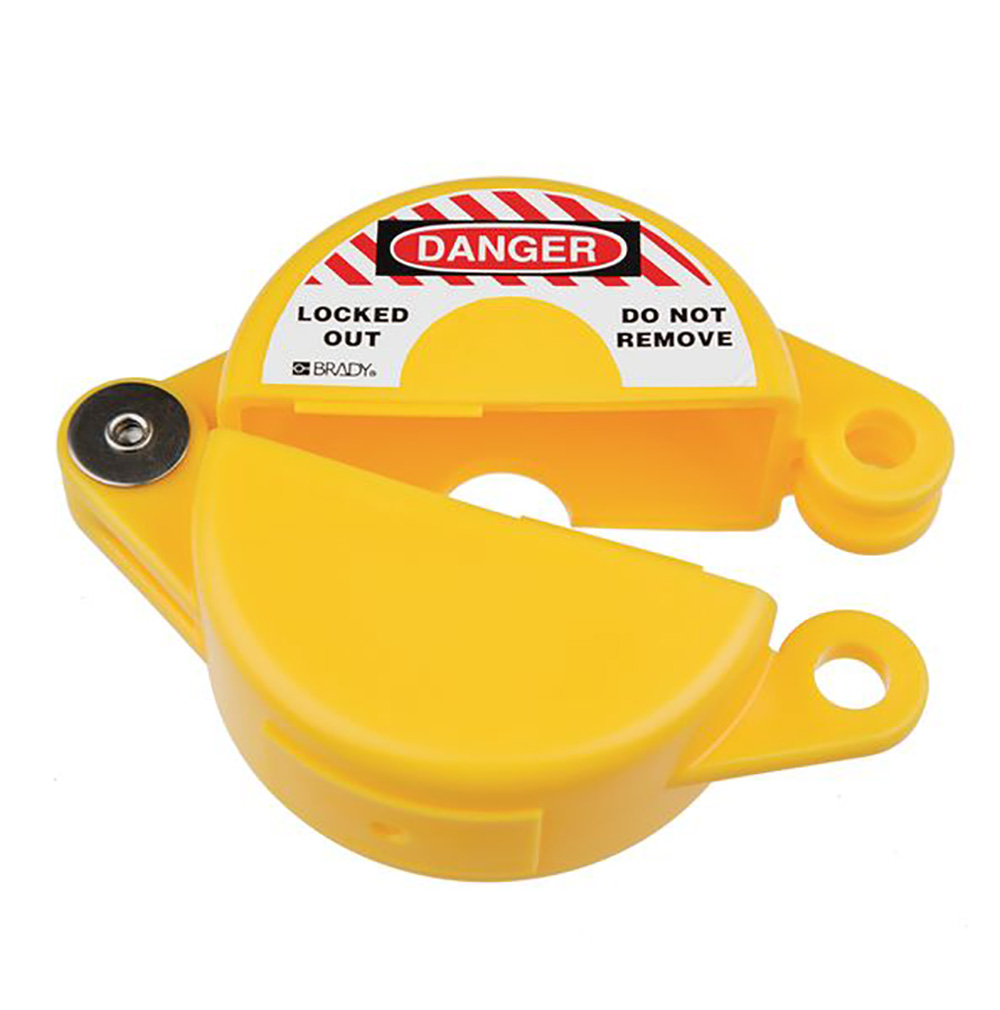 Gate Valve Lockout - 25 to 63.5mm - Yellow Lockout/Tagout