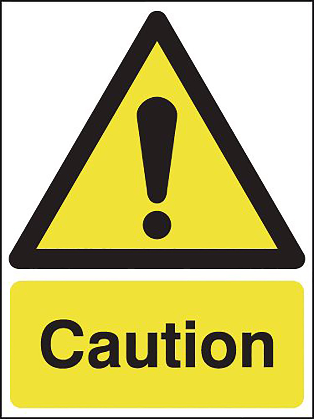 Caution 210x148mm 1.2mm Rigid Plastic Safety Sign  