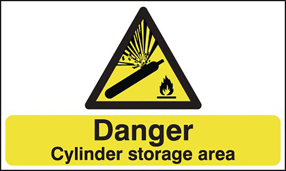 Danger Cylinder Storage Area 300x500mm Safety Sign