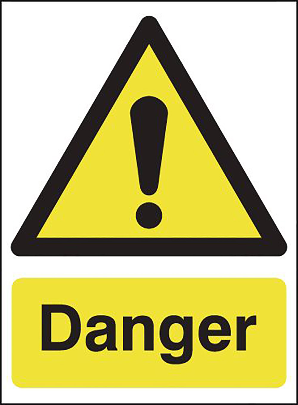 Danger 297x210mm Self Adhesive Vinyl Safety Sign  