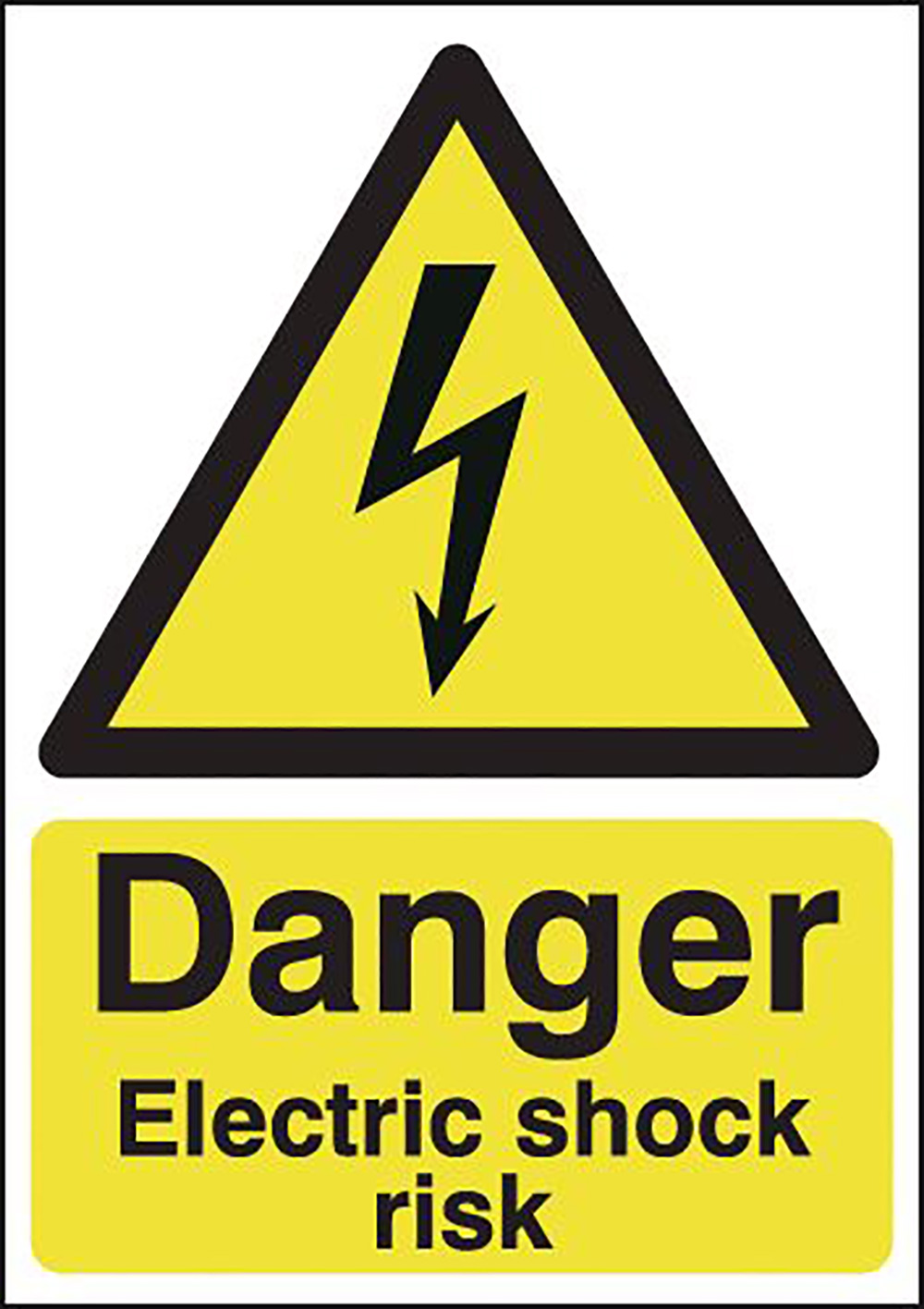 Danger Electric Shock Risk Safety Sign