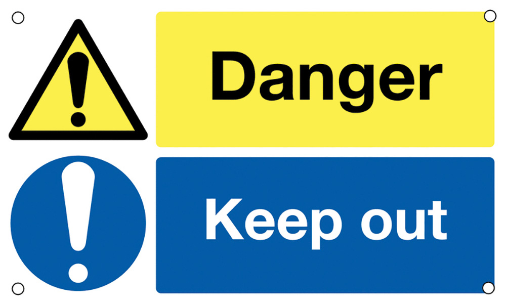 Danger Keep Out 300x500mm 0.9mm Aluminium Safety Sign