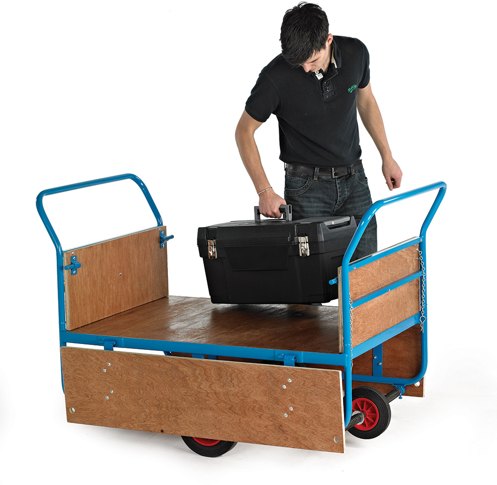 Balanced Truck - Plywood Deck - 4 Wheels - With Hinged Sides