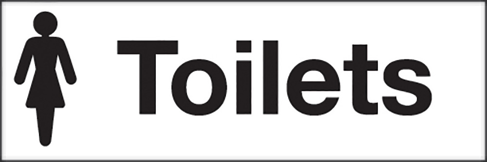 100x300mm Female toilets Washroom Sign