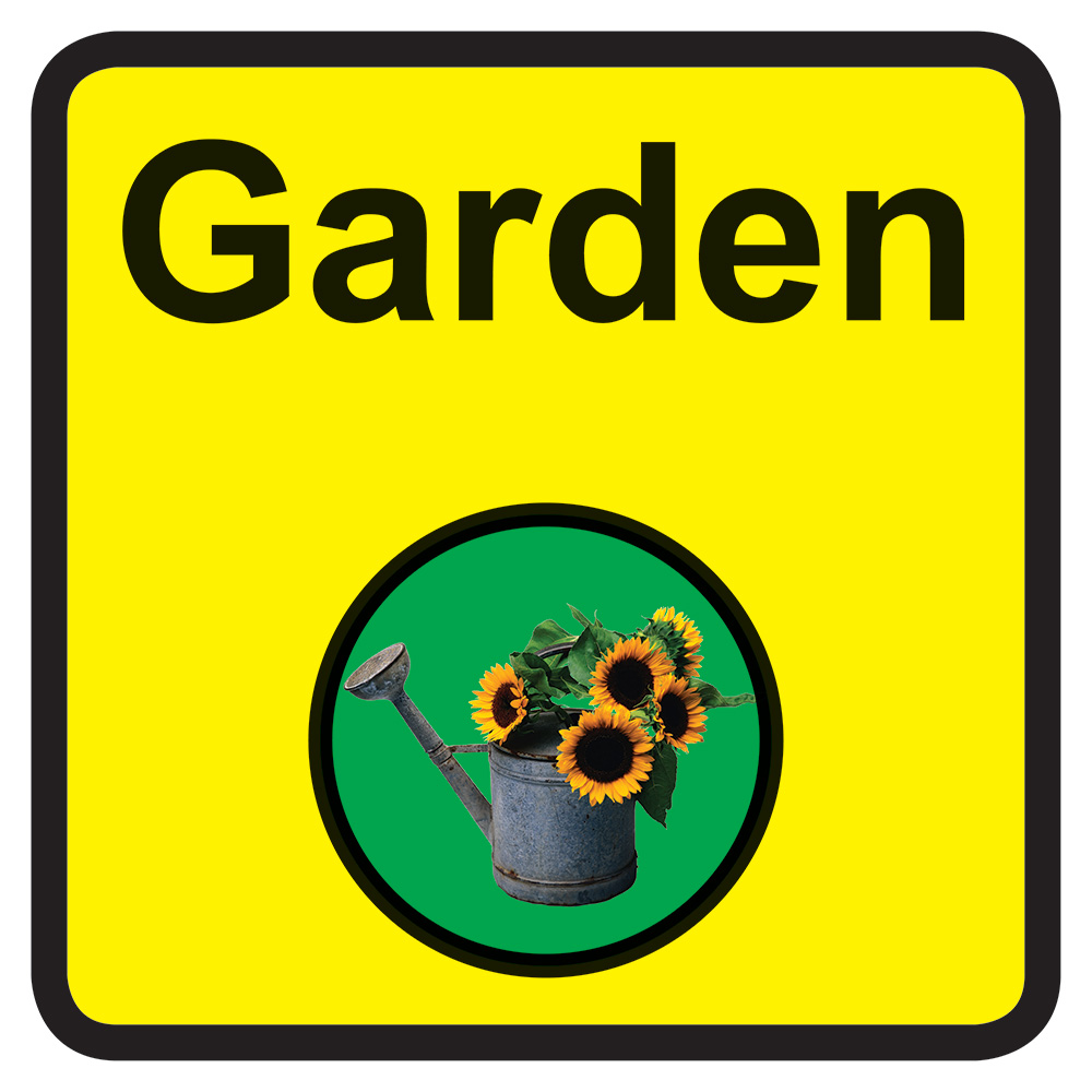 Garden Dementia Sign 300x300mm 1.2mm Rigid Plastic Safety Sign