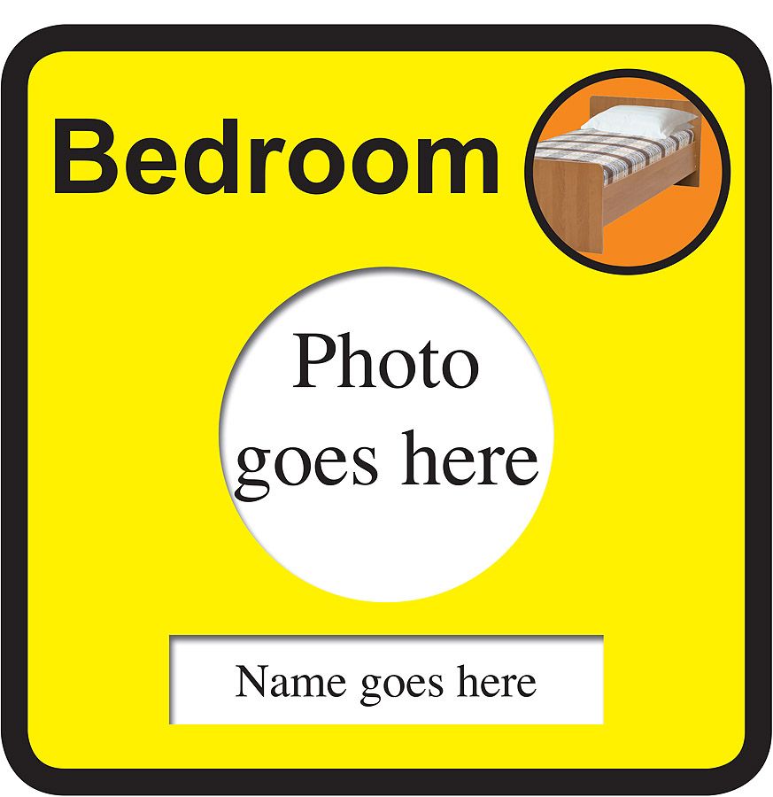 Dementia Magnetic   Room 300x300mm 1.2mm Rigid Plastic Safety Sign