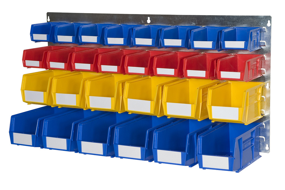 Plastic Bins on Portrait Louvre Panel Landscape Wall Kit BL
