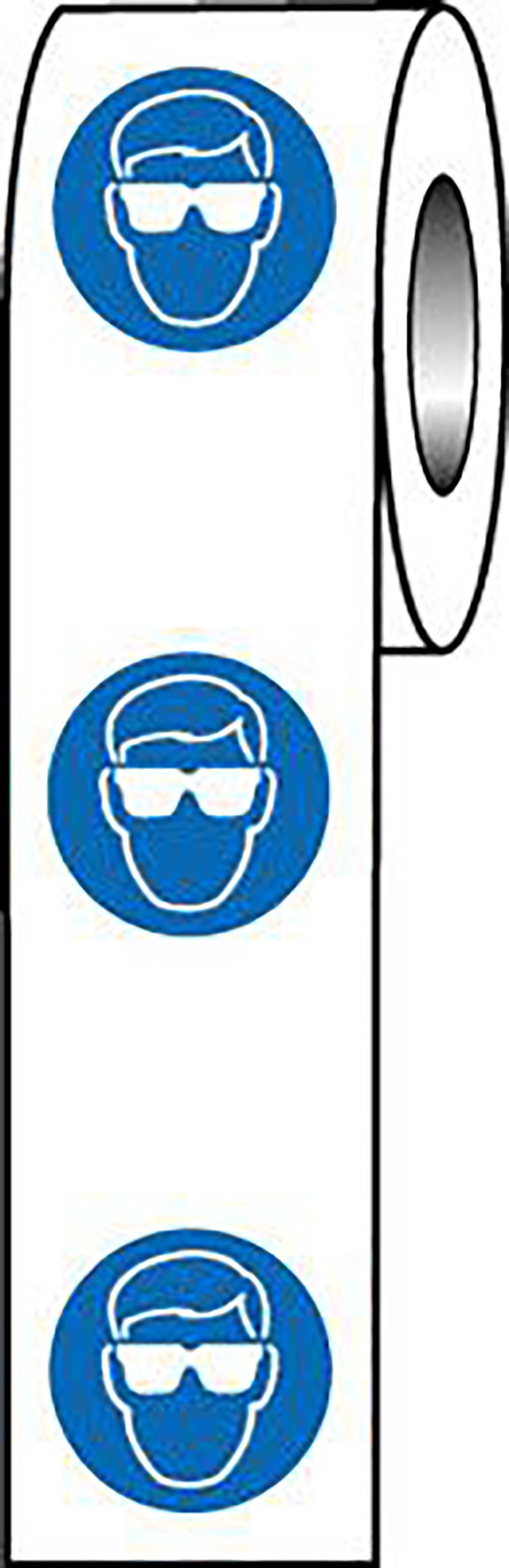 Eye Protection Symbol 40mm Self Adhesive Vinyl Sign - 250