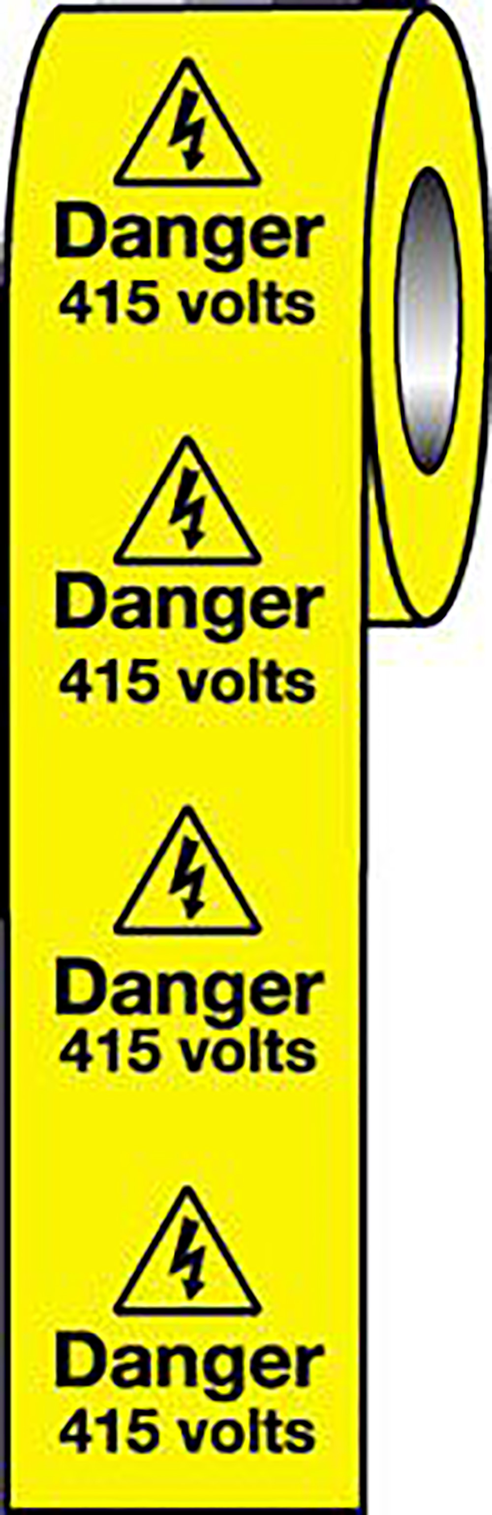 Danger 415 Volts 50 x 50mm Self Adhesive Vinyl Safety Sign - 250