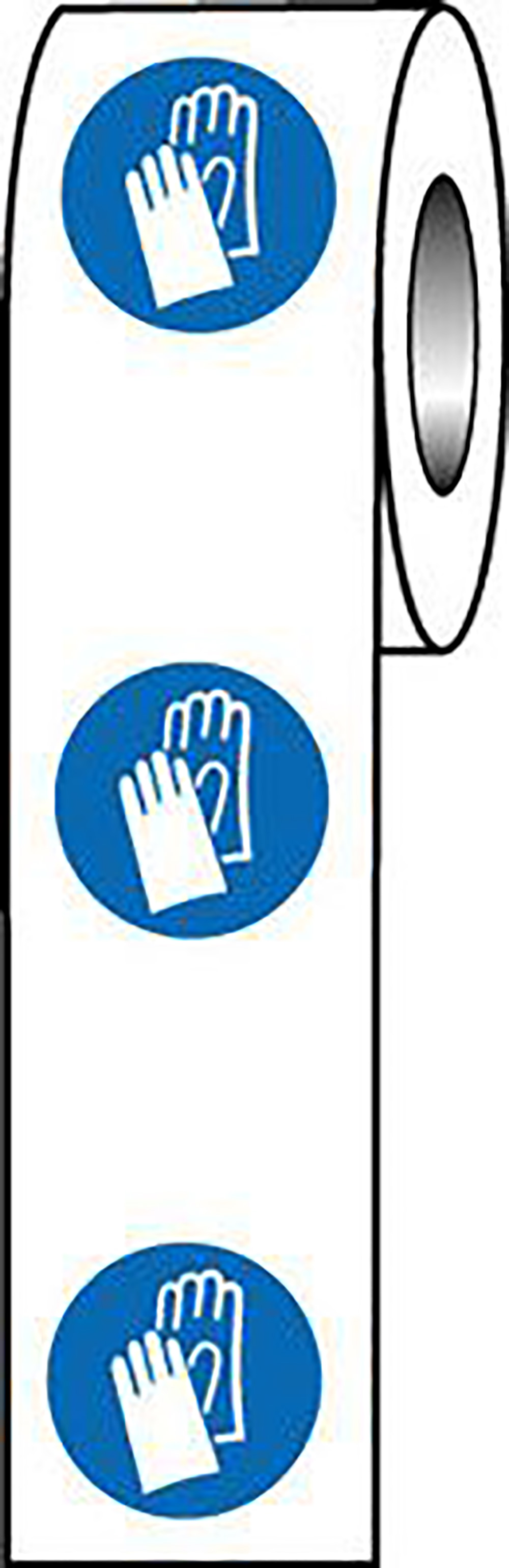 Hand Protection Symbol 40mm Self Adhesive Vinyl Sign - 250