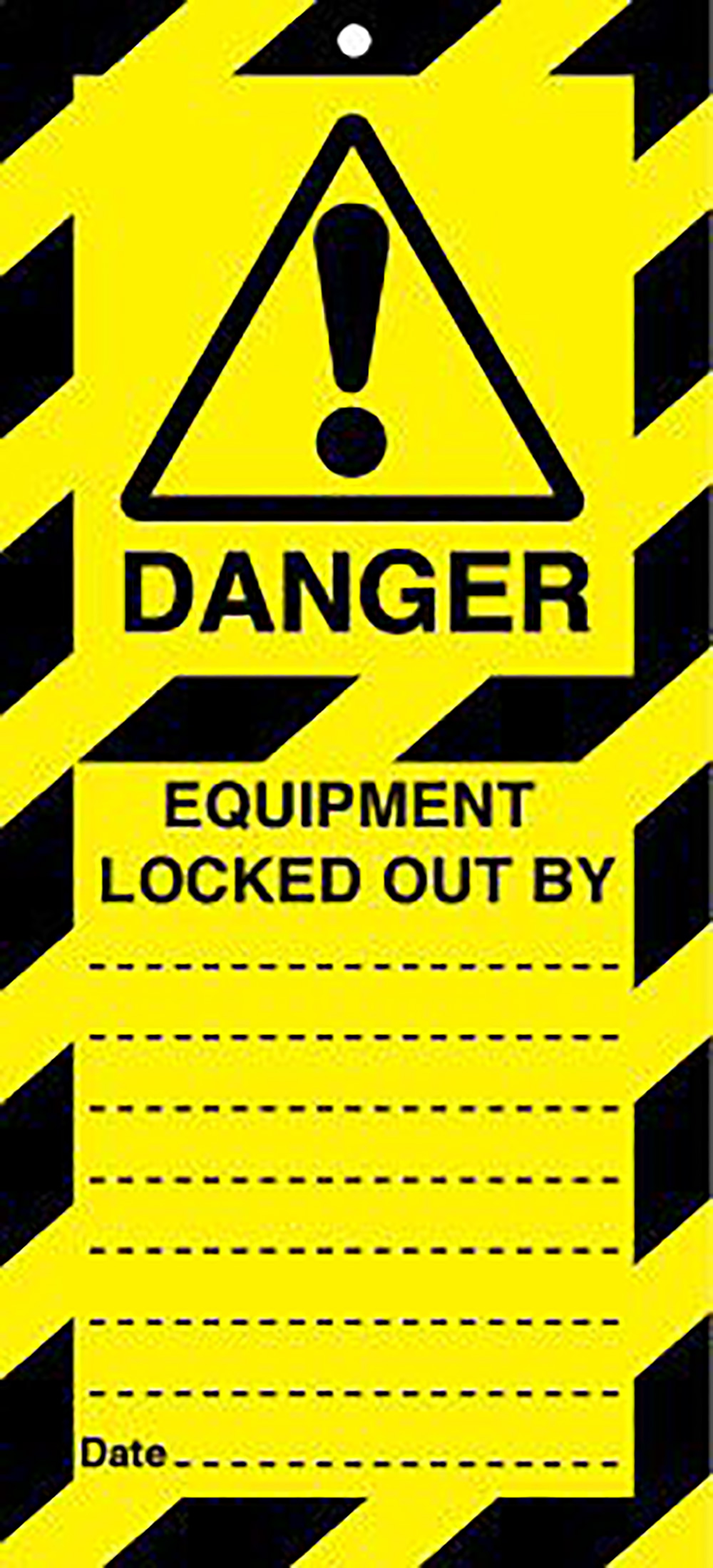 75x160mm Danger Equipment Locked Our By Lockout tags