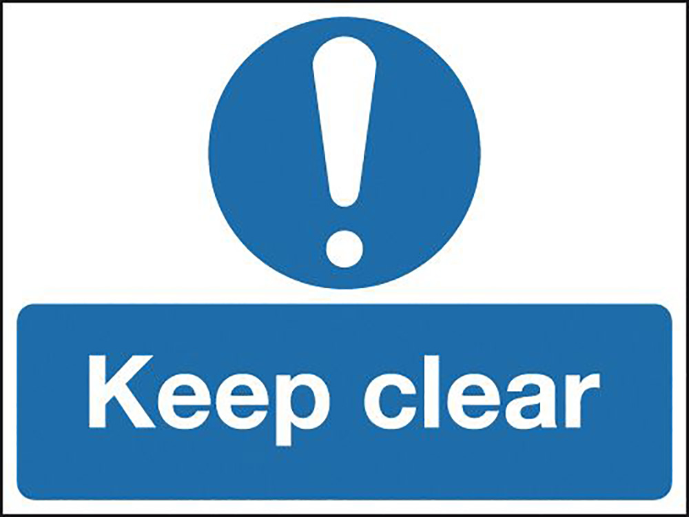 450 x 600mm Keep Clear stanchion sign