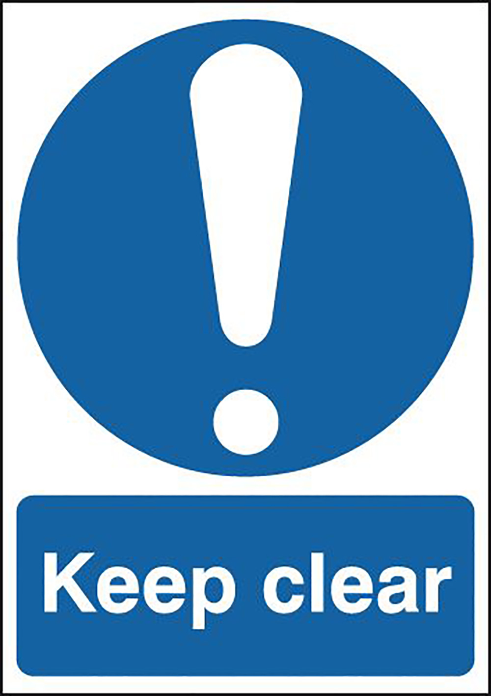 Keep Clear 297x210mm Self Adhesive Vinyl Safety Sign  