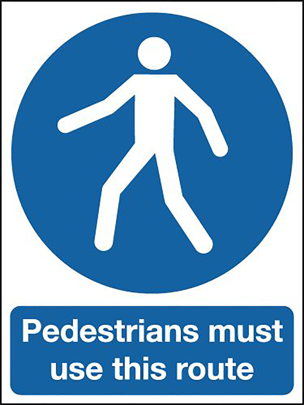 Pedestrians Must Use ThisRoute   400x300mm 0.9mm Aluminium Safety Sign  