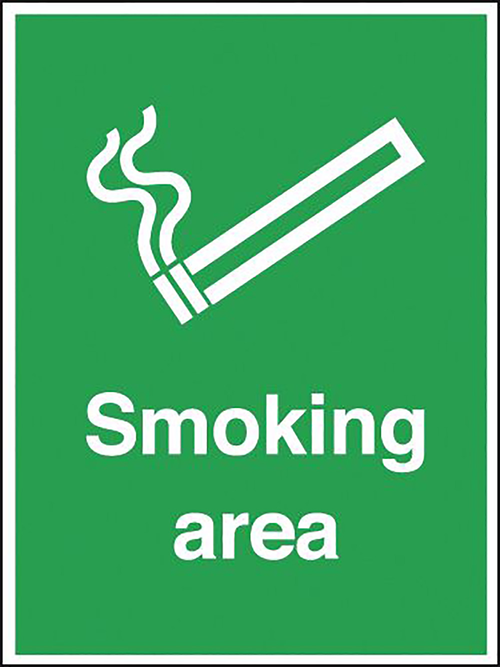 Smoking Area 400x300mm Aluminium Safety Sign