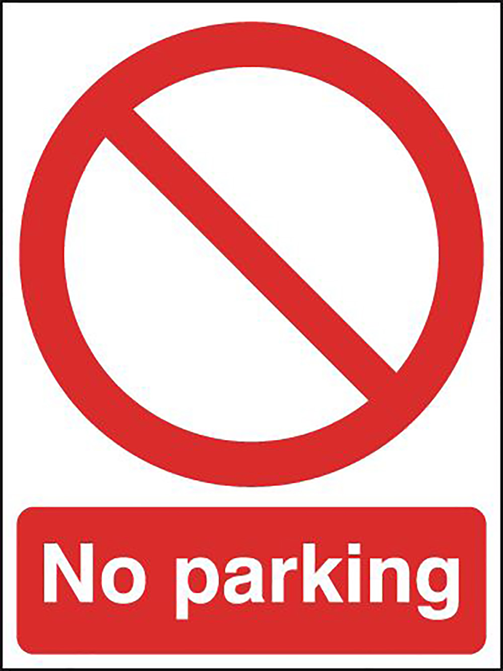 No parking  400x300mm  3mm Aluminium Safety Sign  