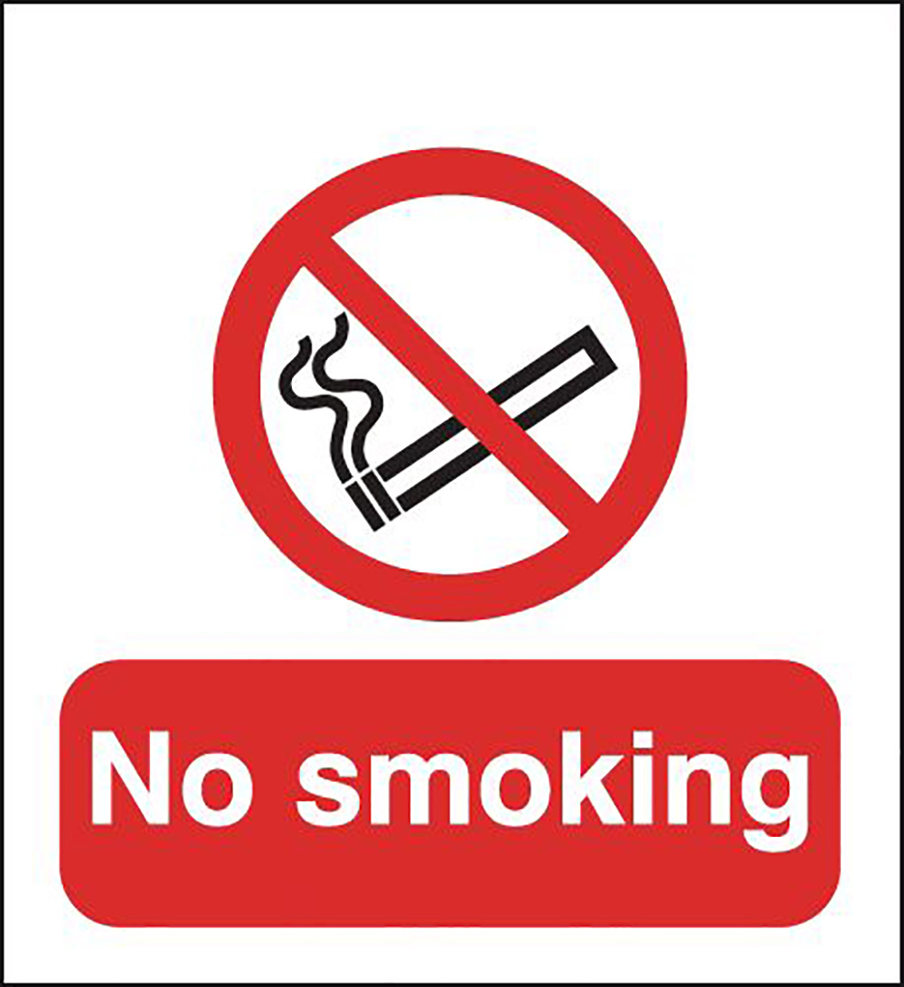 No Smoking 100x100mm Safety Sign