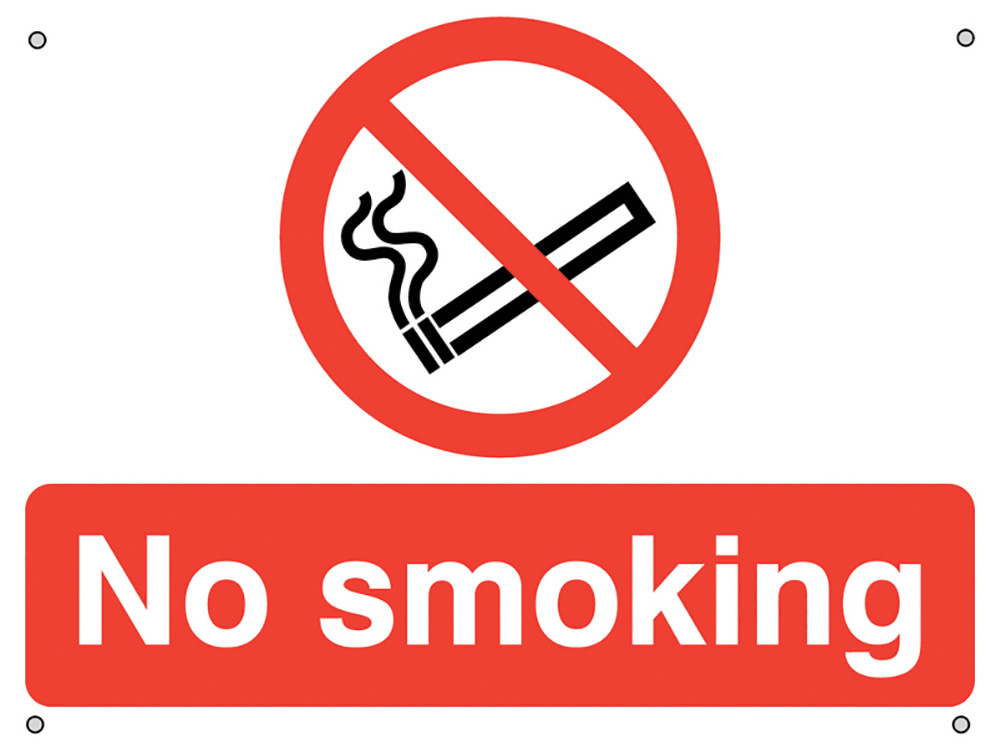 No Smoking  450x600mm 0.9mm Aluminium Safety Sign  