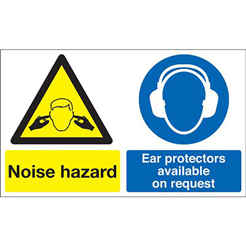 Noise Hazard Ear Protectors Available on Request Sign 300 x 500mm
