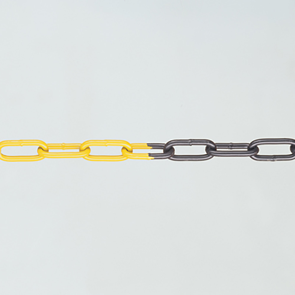 Galvanised Steel Chain - 15m Black Yellow
