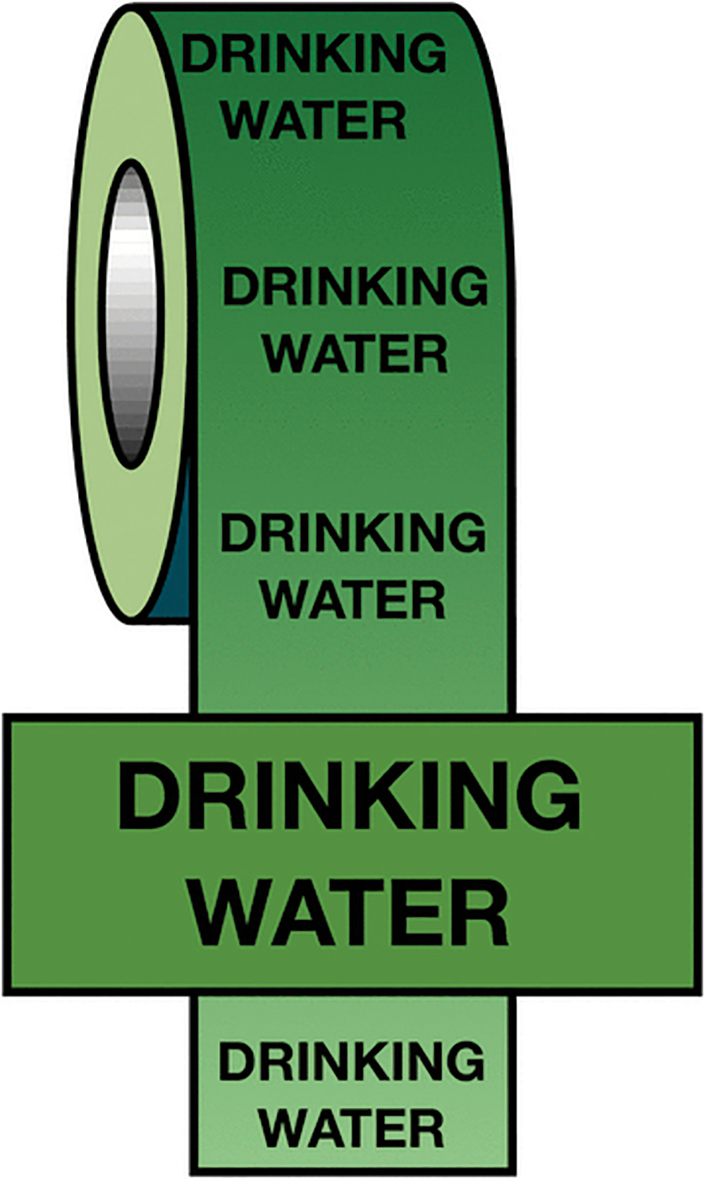 50mmx33m Drinking Water BS Pipeline Marking   Identification Tape