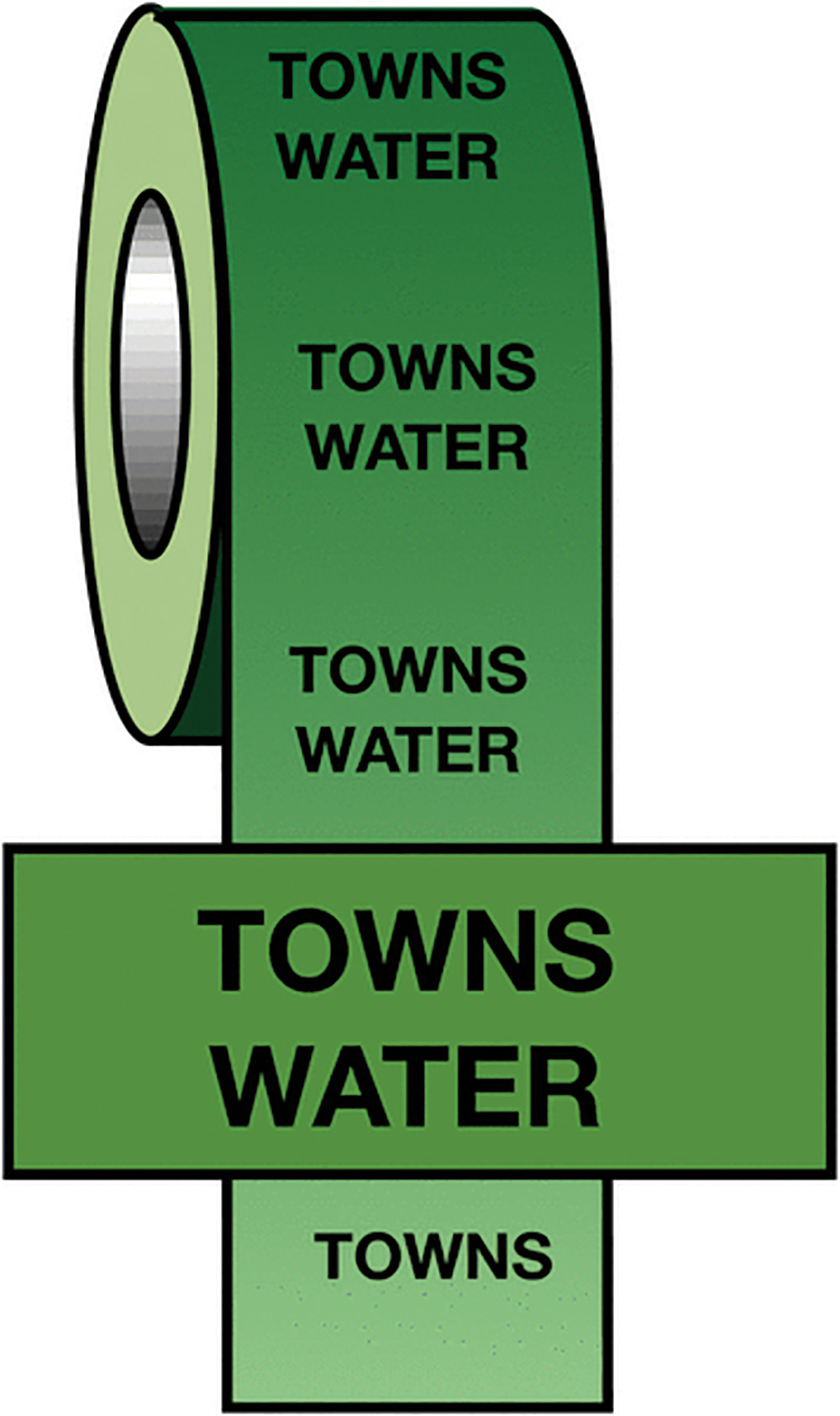 50mmx33m Towns Water BS Pipeline Marking Identification Tape