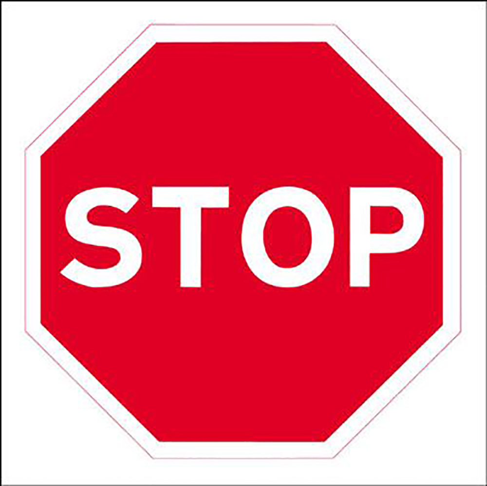 450x450mm Stop traffic sign