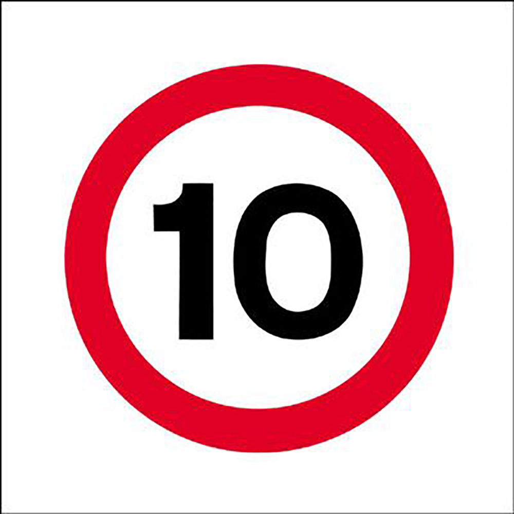 450 x 450mm 10mph traffic sign